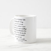 Eugene Debs citeert - Wat kan arbeid doen ... Koffiemok (Voorkant links)