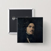 Eugene Delacroix 1840 Vierkante Button 5,1 Cm (Voorkant /achterkant)