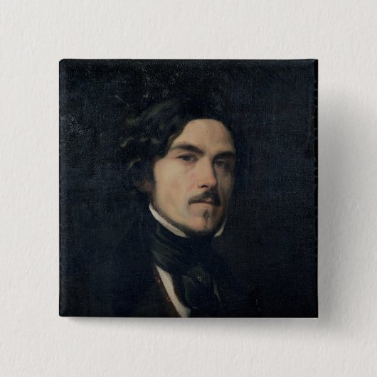 Eugene Delacroix 1840 Vierkante Button 5,1 Cm (Voorkant)