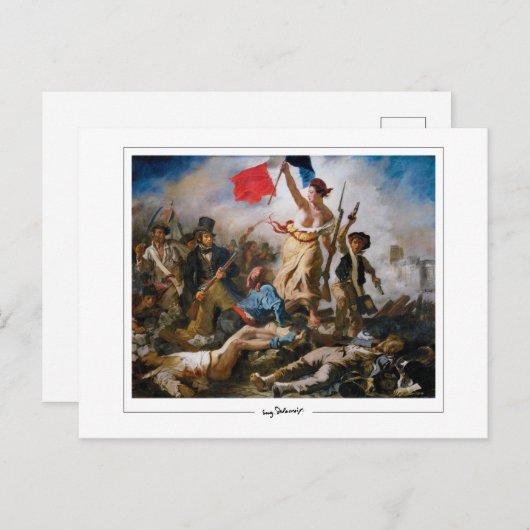 Eugène Delacroix #21 - Kunstmatig Briefkaart (Voorkant / Achterkant)