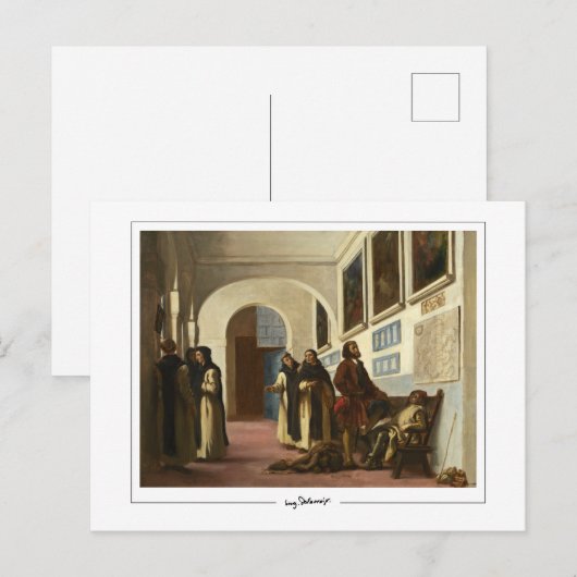 Eugène Delacroix #256 - Kunstmatig Briefkaart (Voorkant / Achterkant)