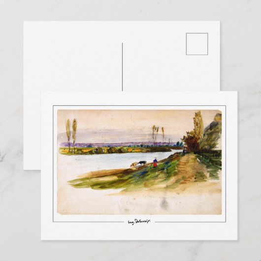 Eugène Delacroix #421 - Kunstmatig Briefkaart (Voorkant / Achterkant)