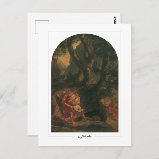 Eugène Delacroix #426 - Kunstmatig Briefkaart (Voorkant / Achterkant)