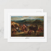 Eugène Delacroix #495 - Kunstmatig Briefkaart (Voorkant / Achterkant)