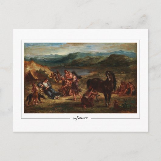 Eugène Delacroix #495 - Kunstmatig Briefkaart (Voorkant)