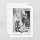 Eugène Delacroix #712 - Kunstmatig Briefkaart (Voorkant / Achterkant)