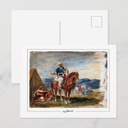 Eugène Delacroix #719 - Kunstmatig Briefkaart (Voorkant / Achterkant)