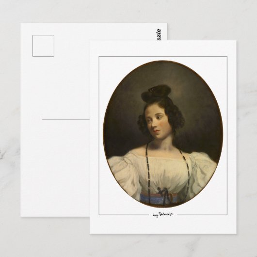 Eugène Delacroix #730 - Kunstmatig Briefkaart (Voorkant / Achterkant)