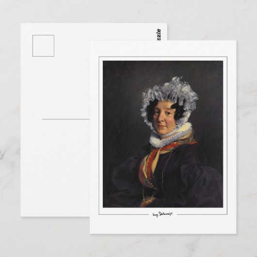 Eugène Delacroix #738 - Kunstmatig Briefkaart (Voorkant / Achterkant)