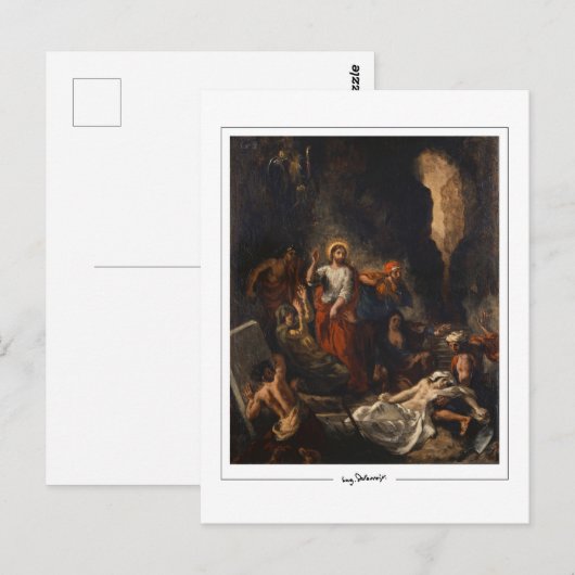 Eugène Delacroix #747 - Kunstmatig Briefkaart (Voorkant / Achterkant)