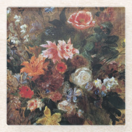 Eugene Delacroix  Bouquet van Bloemen Glazen Onderzetter