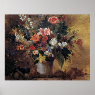 Eugene Delacroix  Bouquet van Bloemen Poster