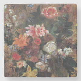Eugene Delacroix  Bouquet van Bloemen Stenen Onderzetter