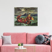 Eugene Delacroix - Christus in het Zee van Galilea Canvas Afdruk (Insitu (Woonkamer))