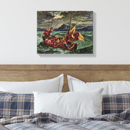Eugene Delacroix - Christus in het Zee van Galilea Canvas Afdruk (Insitu (Slaapkamer))