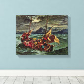 Eugene Delacroix - Christus in het Zee van Galilea Canvas Afdruk (Insitu (Houten vloer))