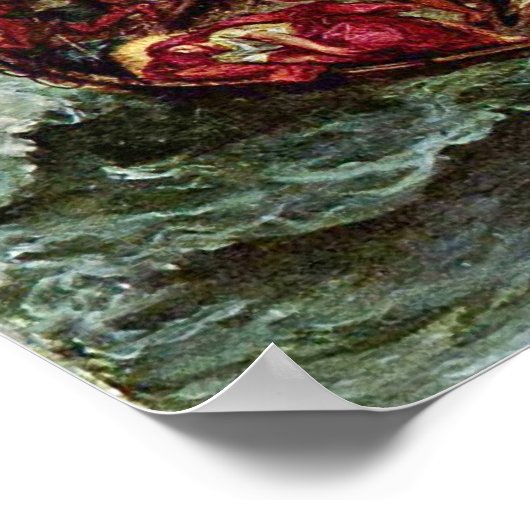 Eugene Delacroix - Christus in het Zee van Galilea Poster (Hoek)