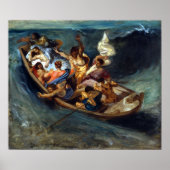 Eugène Delacroix Christus op het Zee van Galilea Poster (Voorkant)