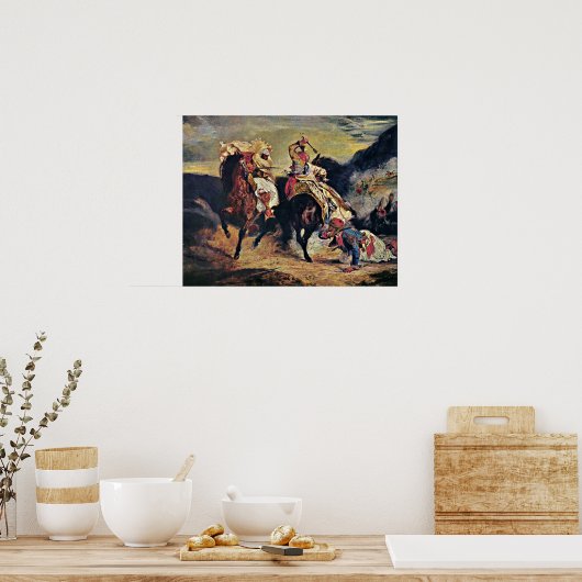 Eugene Delacroix - Combat of Giaour and Pasha Poster (Keuken)
