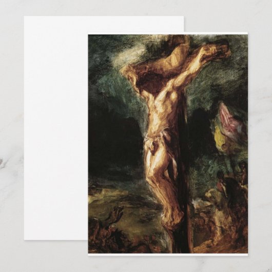Eugène Delacroix - Crucifixatie Kaart (Voorkant / Achterkant)