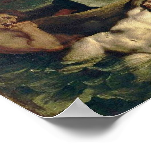 Eugene Delacroix - Dante en Virgil in de hel Poster (Hoek)