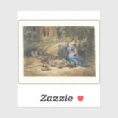 Eugène Delacroix - De dood van Lara Sticker (Vel)