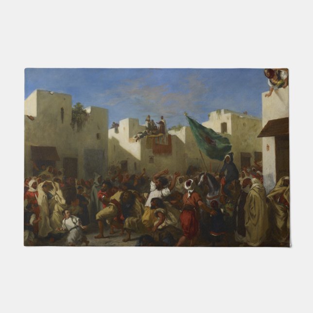 Eugene Delacroix  de fanatica van Tangier Deurmat (Voorkant)