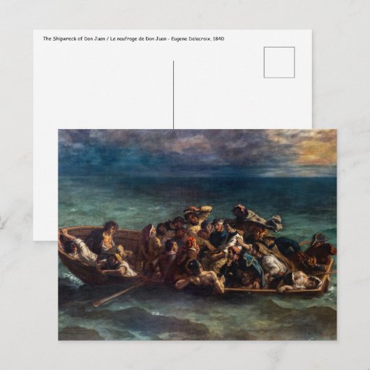Eugene Delacroix - De schipbreuk van Don Juan Briefkaart (Voorkant / Achterkant)