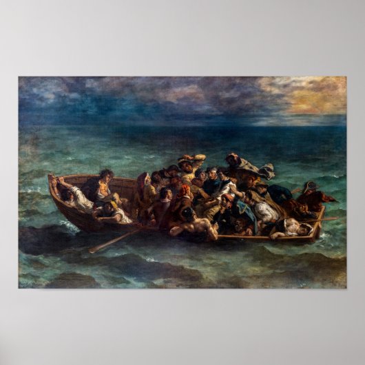 Eugene Delacroix - De schipbreuk van Don Juan Poster (Voorkant)