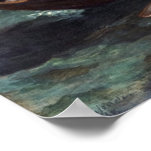 Eugene Delacroix - De schipbreuk van Don Juan Poster (Hoek)