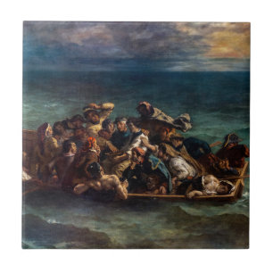 Eugene Delacroix - De schipbreuk van Don Juan Tegeltje