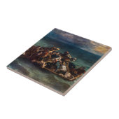 Eugene Delacroix - De schipbreuk van Don Juan Tegeltje (Zijkant)