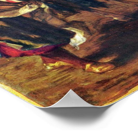 Eugene Delacroix - De sultan van Marokko Poster (Hoek)