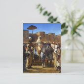 Eugene Delacroix- De sultan van Marokko vertrekt Briefkaart (Staand voorkant)