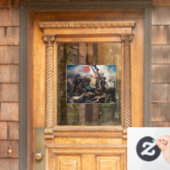Eugene Delacroix - De Vrijheid Leidt het Volk Raamsticker (Huis Deur)