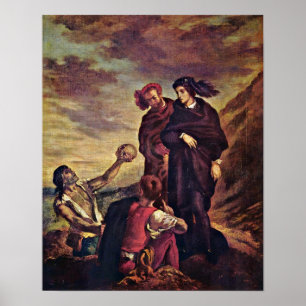 Eugene Delacroix - Hamlet en Horatio Poster