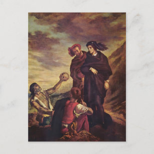 Eugene Delacroix-Hamlet & Horatio op het kerkhof Briefkaart