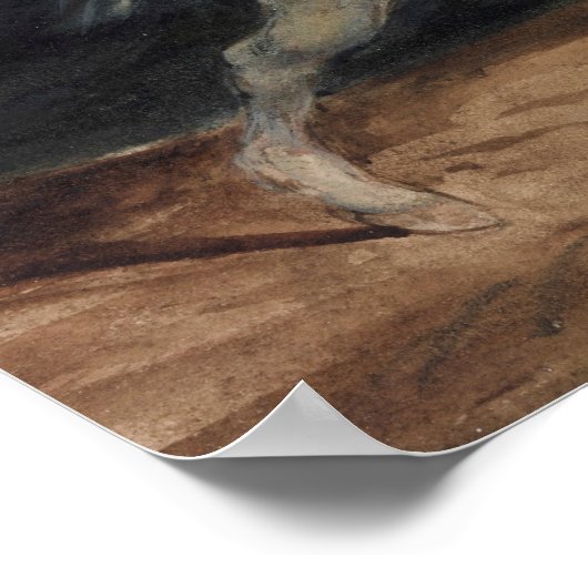 Eugene Delacroix - Horse Frighed by Lightning Poster (Hoek)