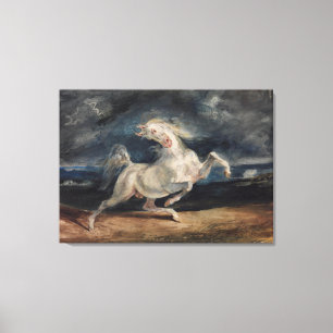 Eugene Delacroix Horse Gevoelig voor bliksem Canvas Afdruk