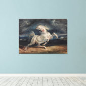 Eugene Delacroix Horse Gevoelig voor bliksem Canvas Afdruk (Insitu (Houten vloer))