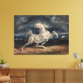 Eugene Delacroix Horse Gevoelig voor bliksem Canvas Afdruk (Insitu (Woonkamer))