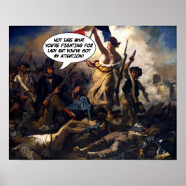 Eugene Delacroix Liberty Leading the People Spoof Poster