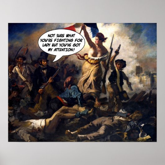 Eugene Delacroix Liberty Leading the People Spoof Poster (Voorkant)