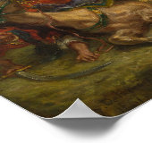 Eugene Delacroix - Lion Hunt Poster (Hoek)