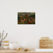 Eugene Delacroix - Lion Hunt Poster (Keuken)