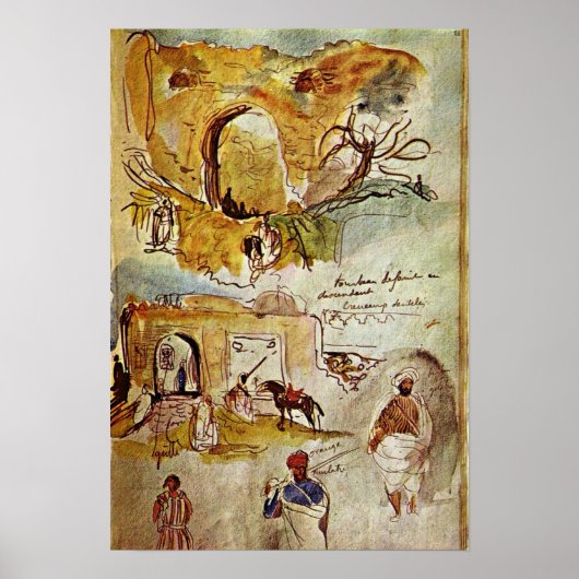 Eugene Delacroix - Meknes Poster (Voorkant)