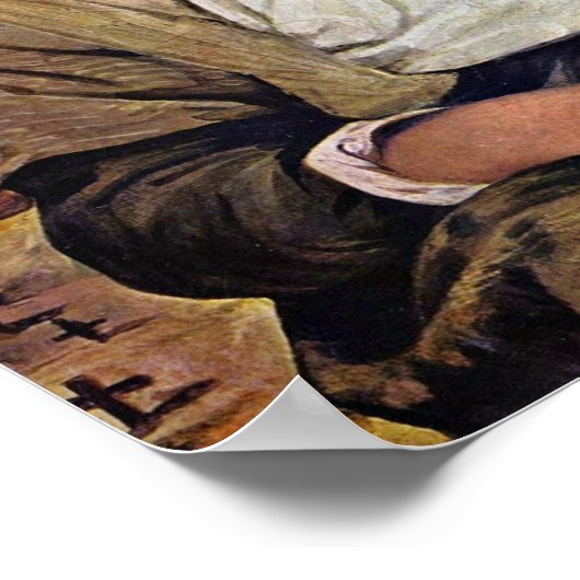 Eugene Delacroix - Orfaankind op het kerkhof Poster (Hoek)