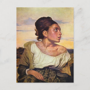 Eugène Delacroix - Orphan in the Cemetery Briefkaart