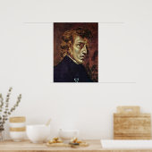 Eugene Delacroix - Portret van Frederic Chopin Poster (Keuken)