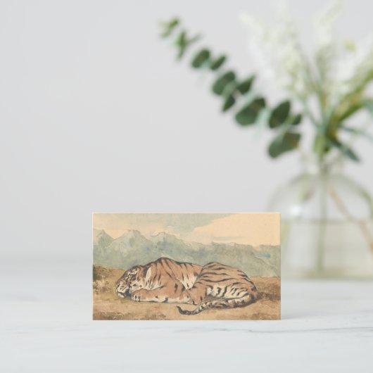 Eugene Delacroix - Royal Tiger Visitekaartje (Staand voorkant)